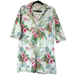 Bella‎ Tu Stretchy Button Down Tropical Dress